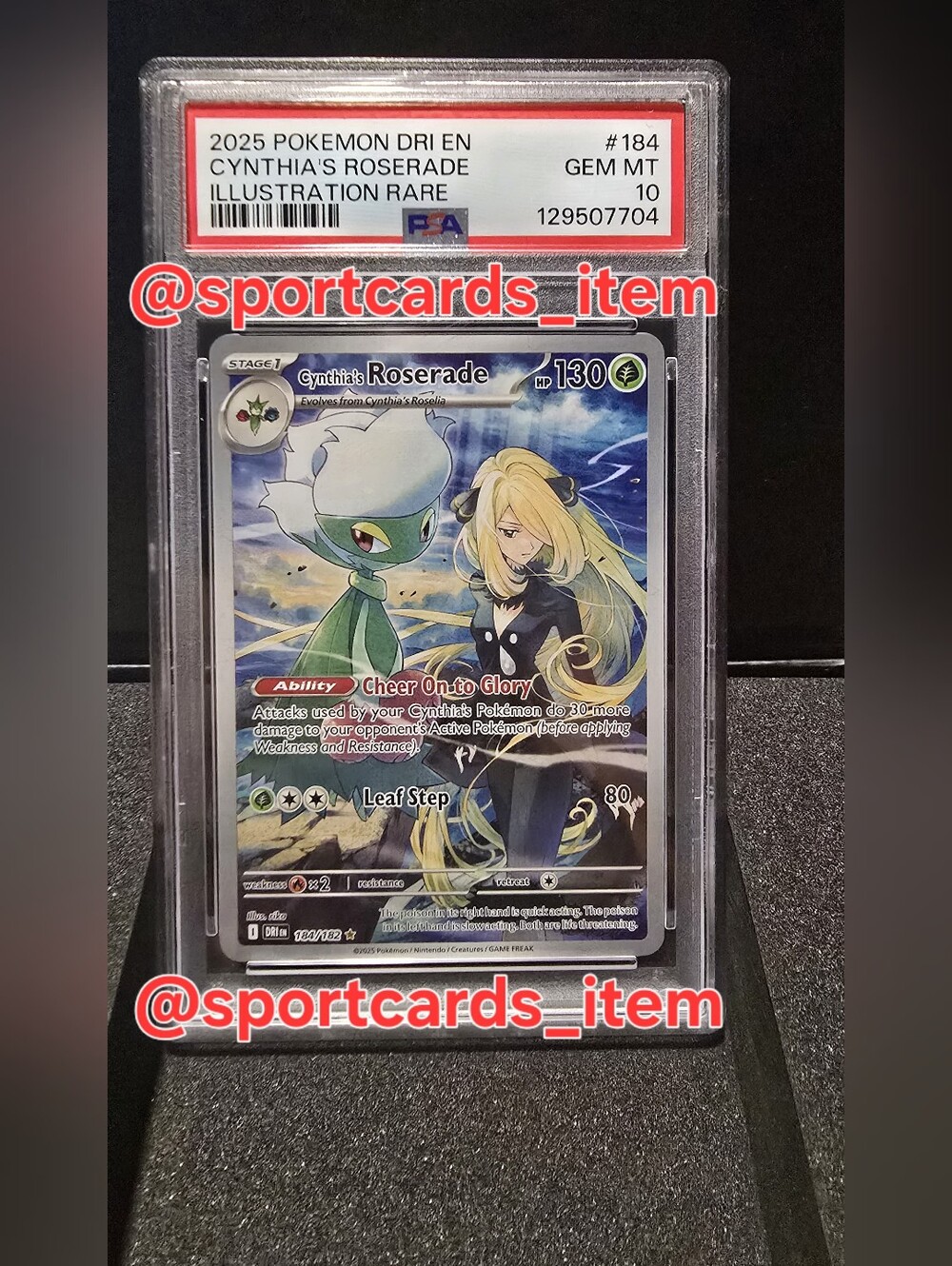 Cynthia's Roserade Illustration Rare Pokémon Card - Holo